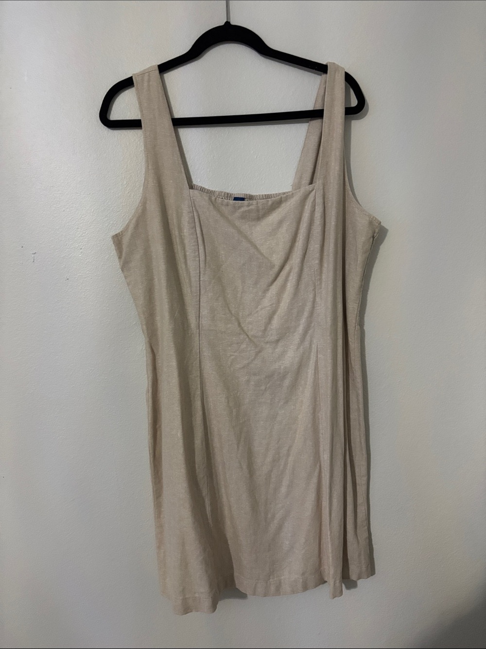 Old Navy Neutral Tank Mini Dress in Beige-Taupe